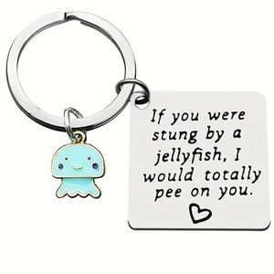 Keychain Bag Charm If You Were Stung By A Jellyfish PEE Purse Backpack GIFT Fun
